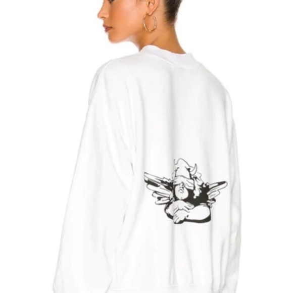 Boys Lie White Graphic Sweatshirt Small Medium Streetwear Fashion - Picture 2 of 9